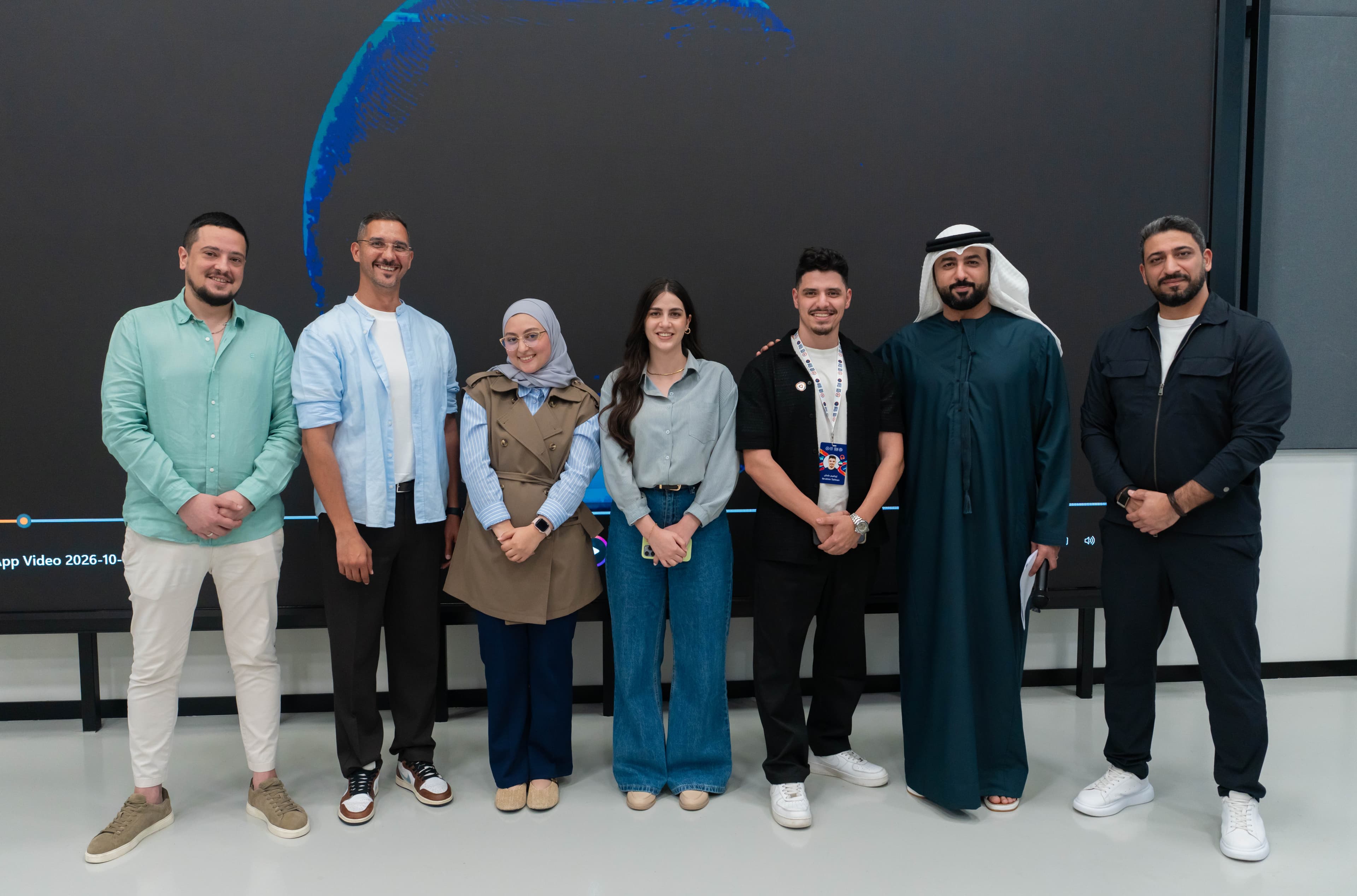 Nada with her Young Arab Media Leaders teammates